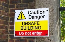 unsafe building