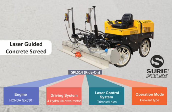 laser-guided screed