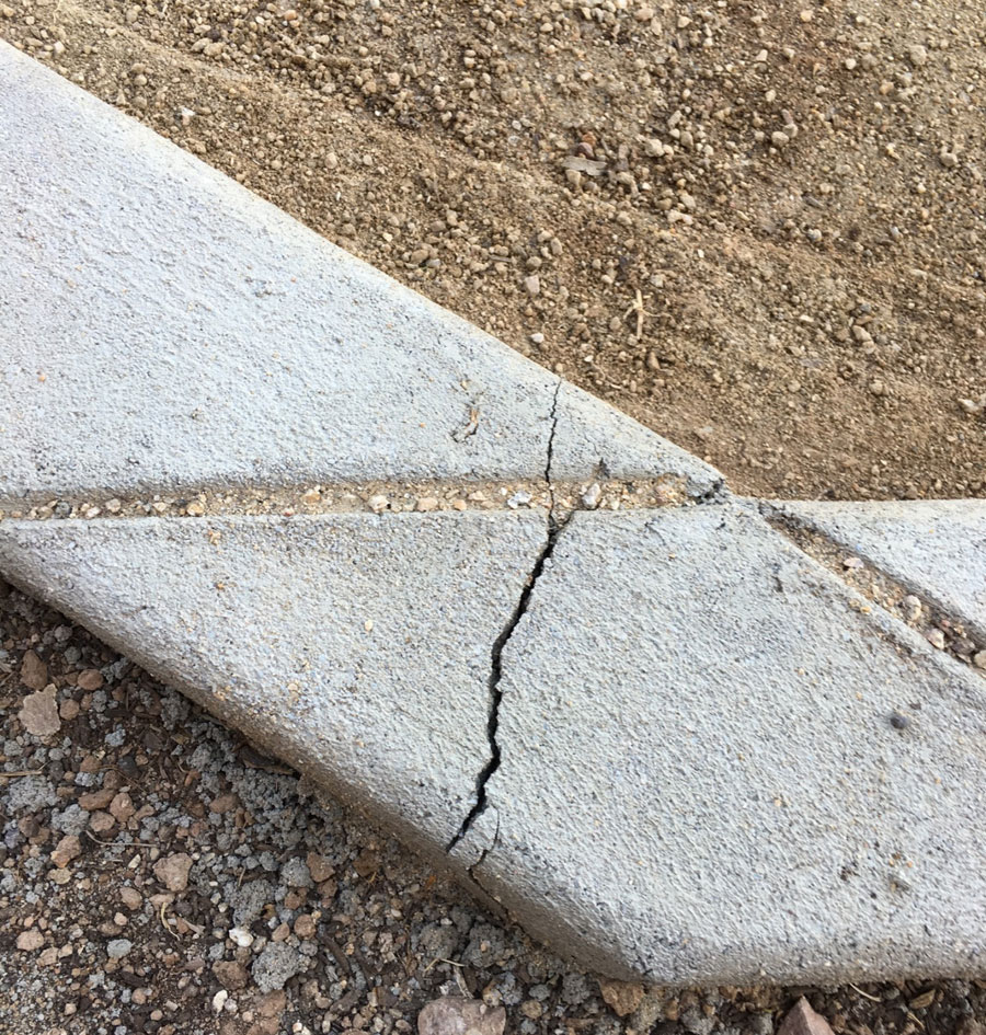 Curb cracking