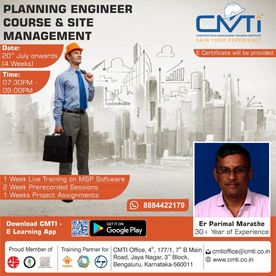 Planning Engineer Course & Site Management Constro Facilitator