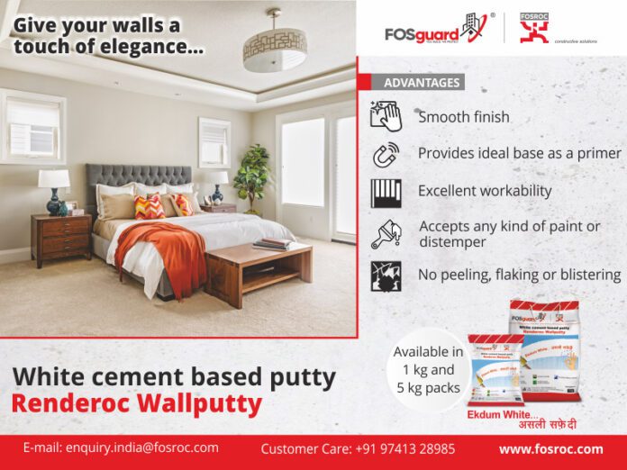 White cement-based Renderoc Wallputty