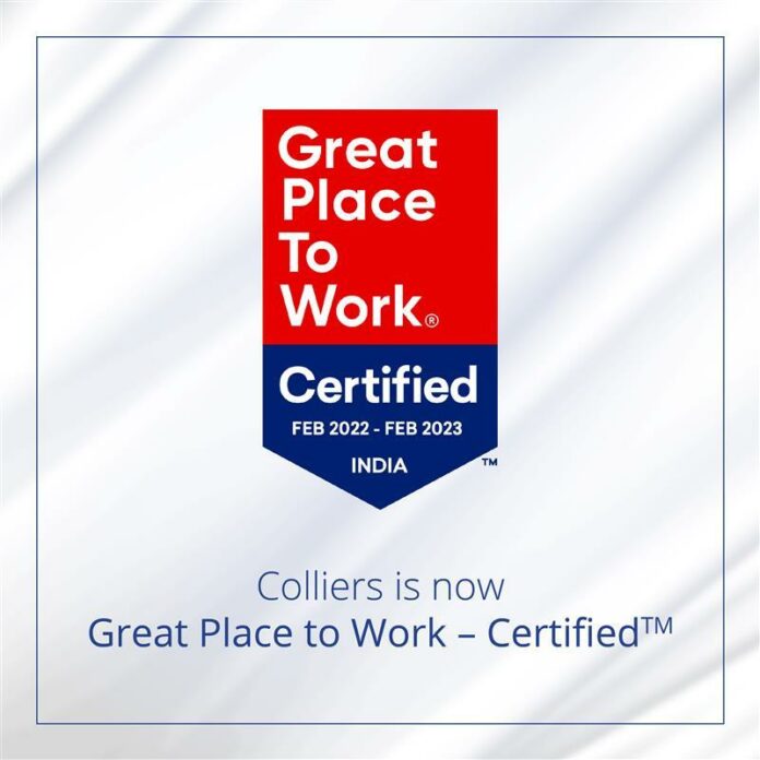 Colliers Is Now Great Place to Work-Certified™