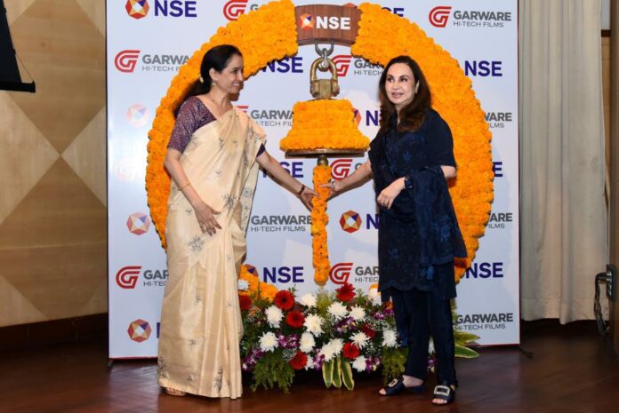 LtoR_Ms. Rachana Bhusari, Head Primary Markets, NSE, and Ms. Monika Garware, Vice Chairman and Joint Managing Director, Garware Hi Tech Films