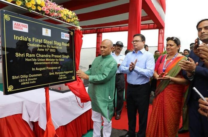 steel slag road