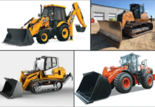 Different types of earthmoving equipment in India