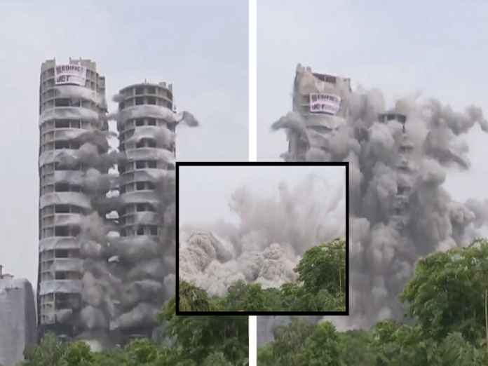 Supertech twin towers demolished