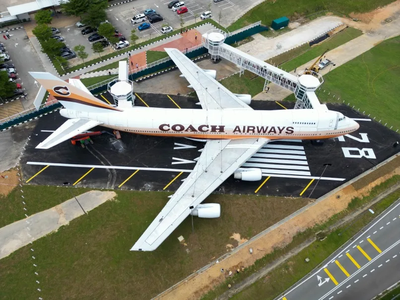 Former Lufthansa Boeing 747 Transformed to Designer Outlet in Malacca, Malaysia