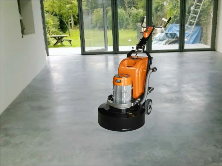Grinding and polishing of concrete floors with planetary floor grinder