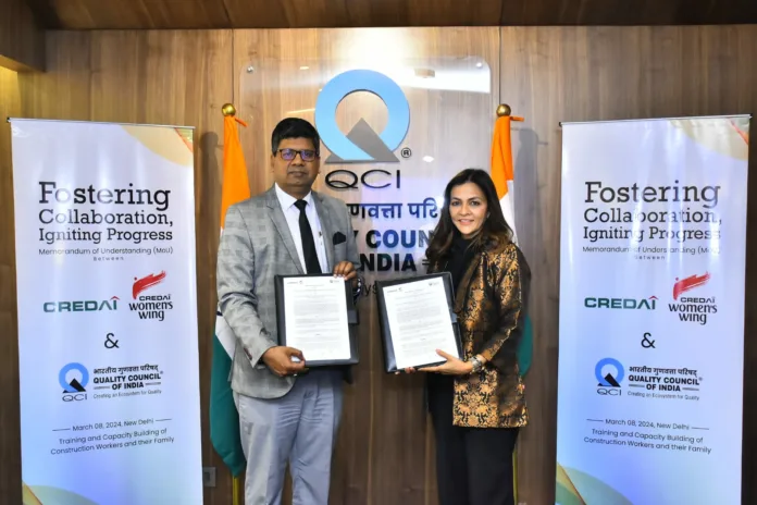 QCI & CREDAI Partner to Improve the Quality of Life of Construction Workers