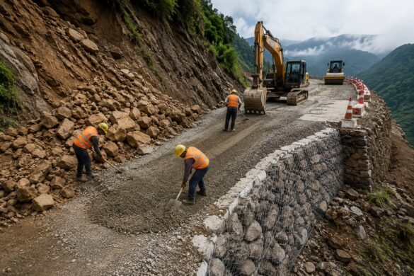 Landslide-Damaged Road Repair