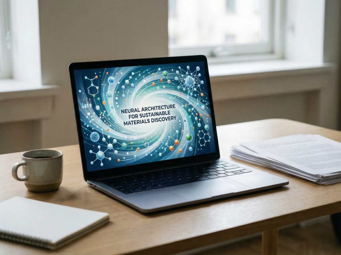 AI-generated scientific graphical abstract displayed on a researcher's screen